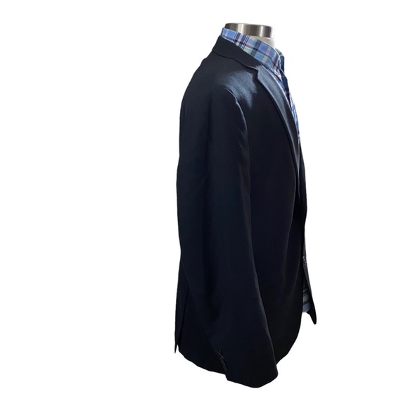 CALVIN KLEIN Men Black 100% Wool Jacket 46L Fully Lined Formal - Picture 7 of 13